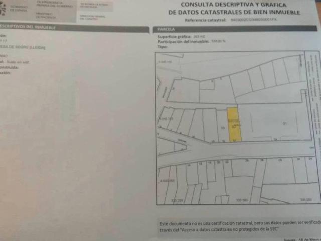 Terreno en venta en Noguera, Catalunya