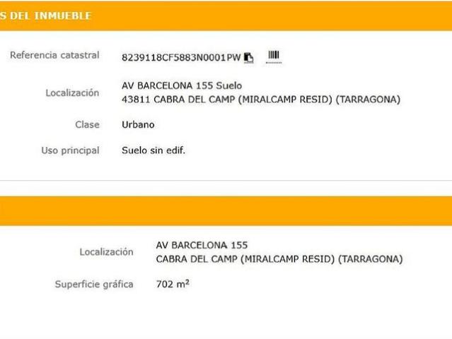 Terreno en venta en Alt Camp, Catalunya
