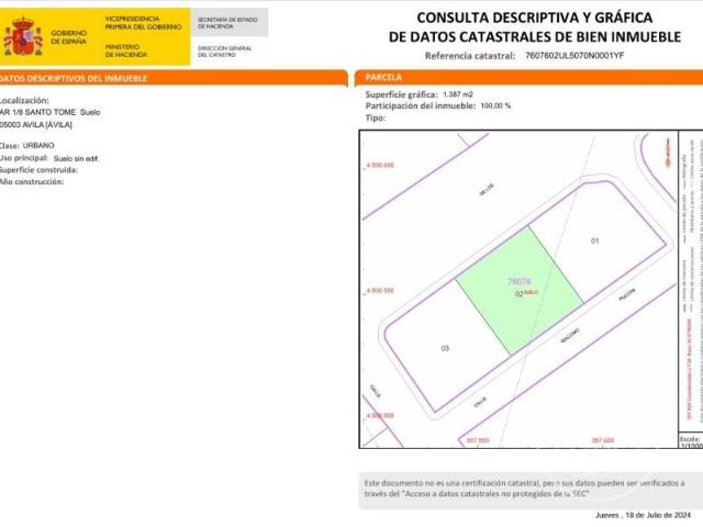 Terreno en venta en Ávila, Castilla y León