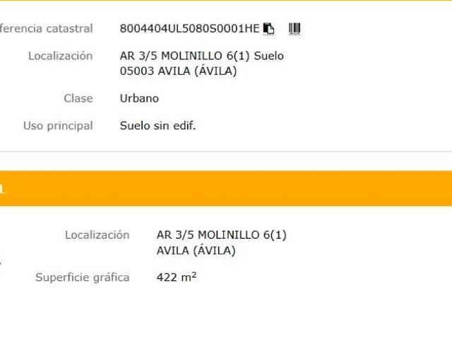 Terreno en venta en Ávila