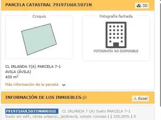 Terreno en venta en Ávila, Castilla y León