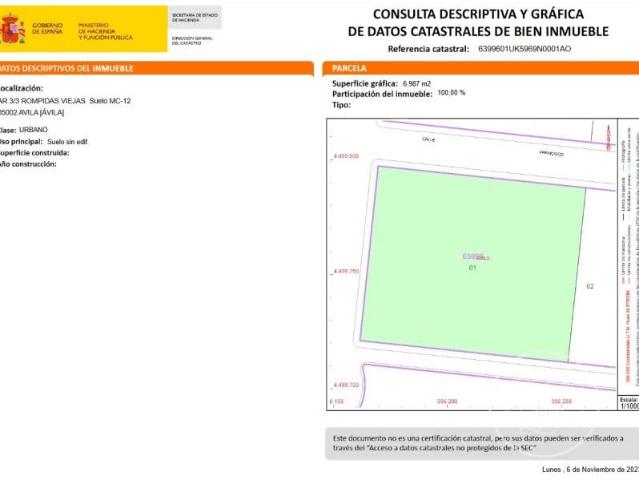 Terreno en venta en Ávila, Castilla y León