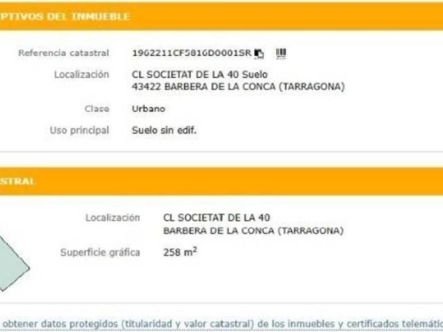 Terreno en venta en Conca de Barberà, Catalunya