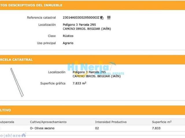 Terreno en venta en Begíjar, Andalucía