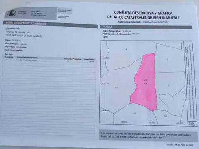 Terreno en venta en Brea De Tajo, Madrid