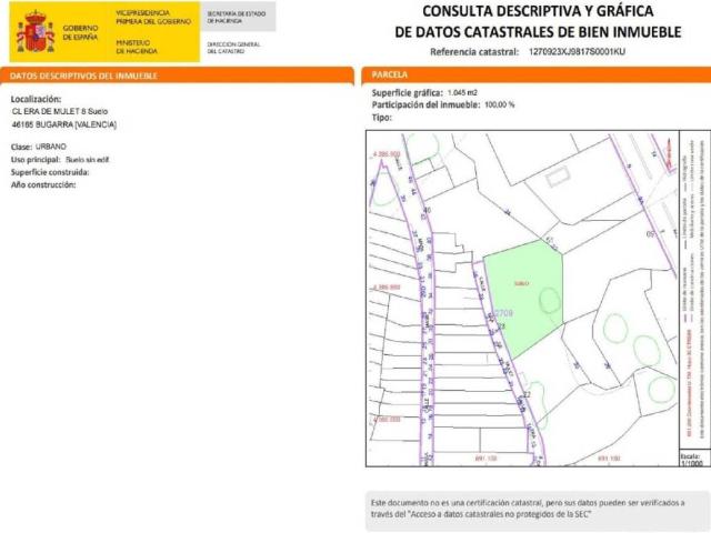 Terreno en venta en La Serranía, Valencia