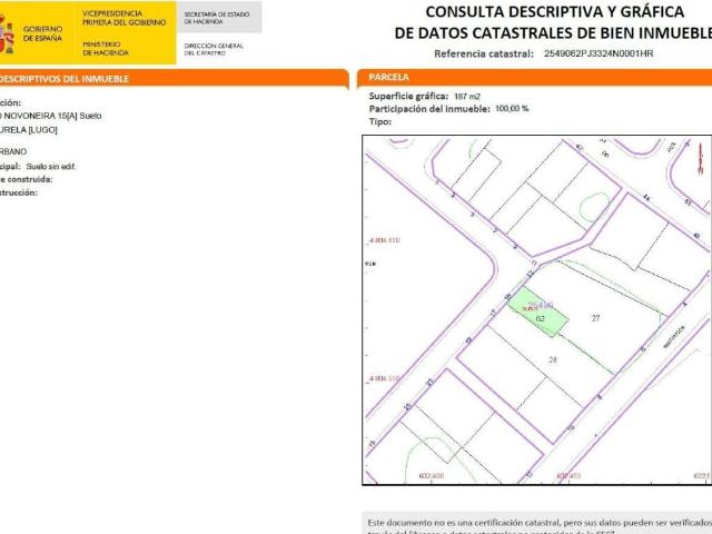 Terreno en venta en Burela, A Mariña Central