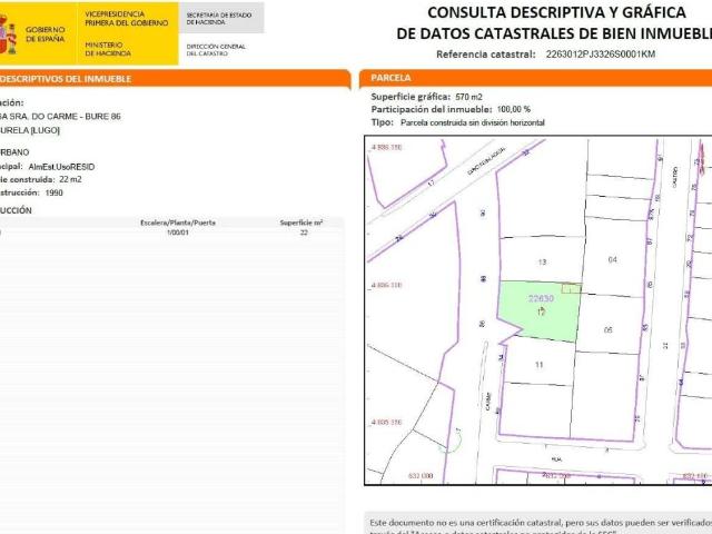 Terreno en venta en Burela, A Mariña Central