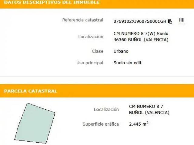 Terreno en venta en La Hoya de Buñol, Valencia