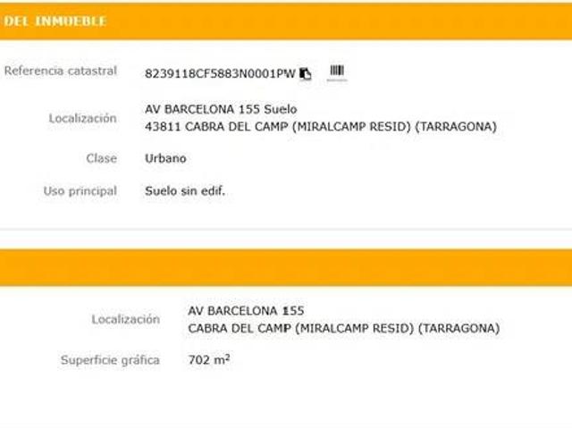 Terreno en venta en Alt Camp, Catalunya