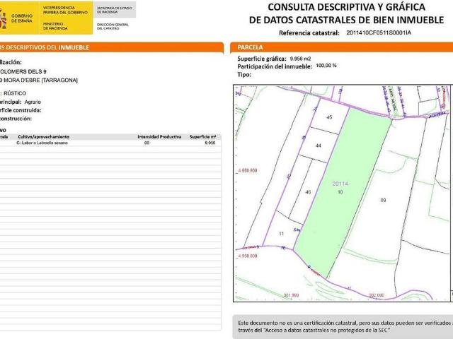 Terreno en venta en Móra d'Ebre, Tarragona