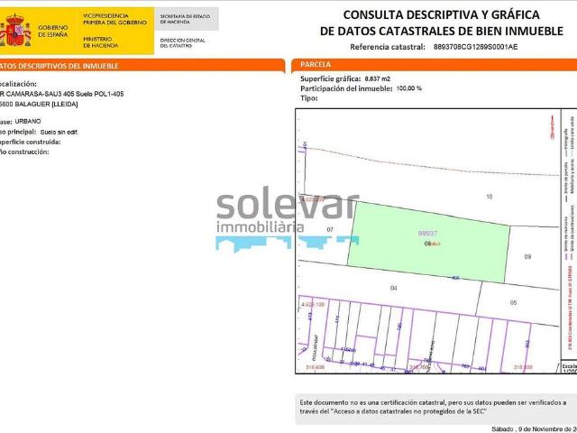 Terreno en venta en Balaguer, Lleida