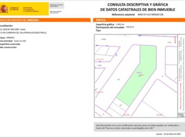 Terreno en venta en Carrión De Calatrava, Castilla-La Mancha