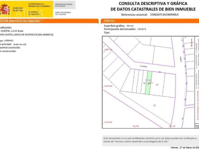 Terreno en venta en Castellanos De Moriscos, Castilla y León