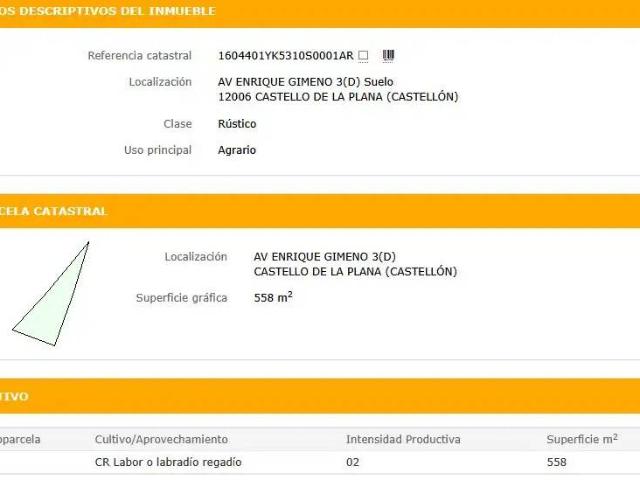 Terreno en venta en la Plana Alta, Valencia