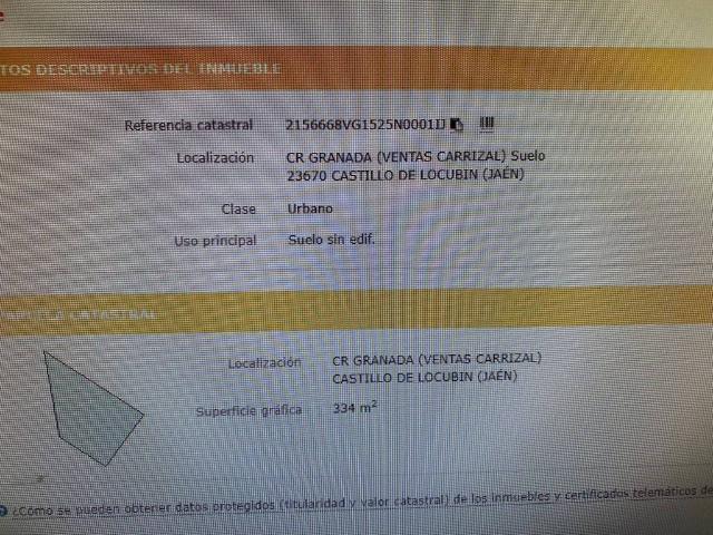 Terreno en venta en Castillo De Locubín, Andalucía