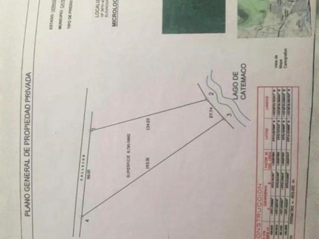 Terreno en venta en Catemaco, Veracruz