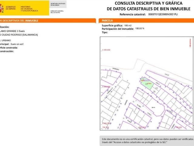 Terreno en venta en Ciudad Rodrigo, Castilla y León