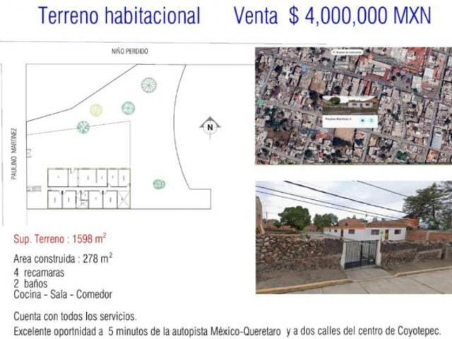 Terreno en venta en Coyotepec, Estado de México