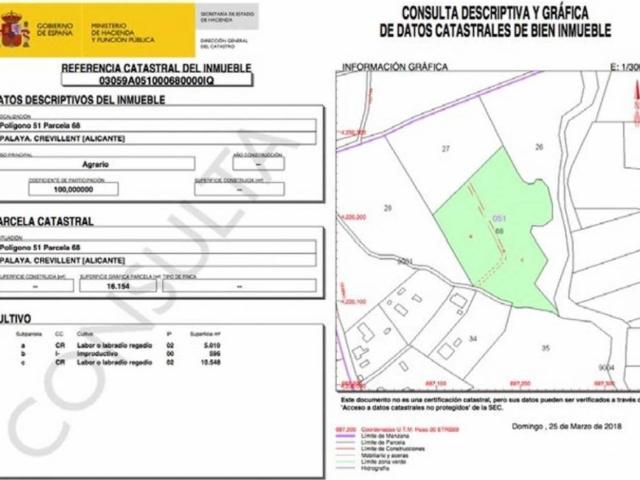 Terreno en venta en Crevillent, Alacant / Alicante