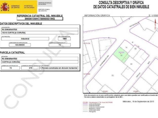 Terreno en venta en Curtis, Betanzos
