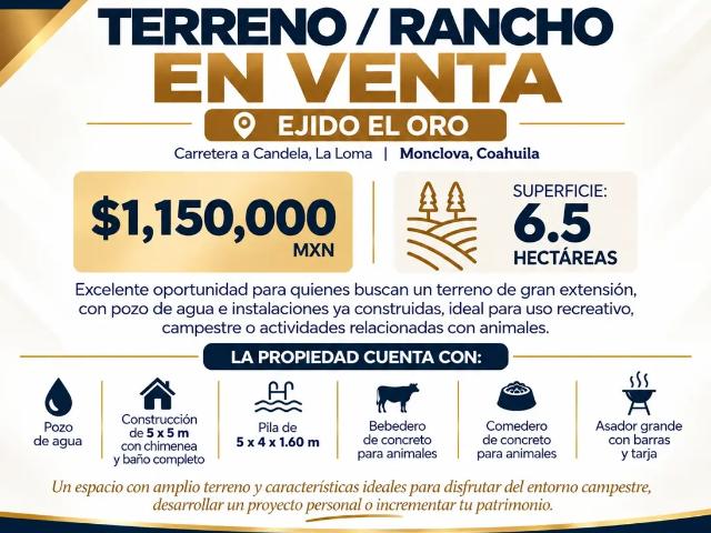 Terreno en venta en Monclova, Coahuila