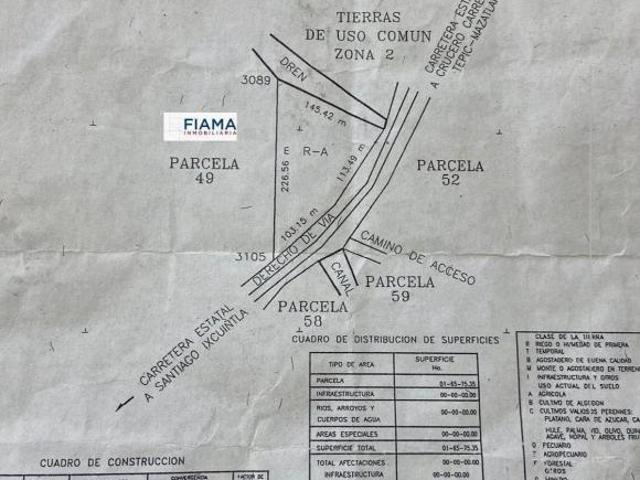 Terreno en venta en Santiago Ixcuintla, Nayarit