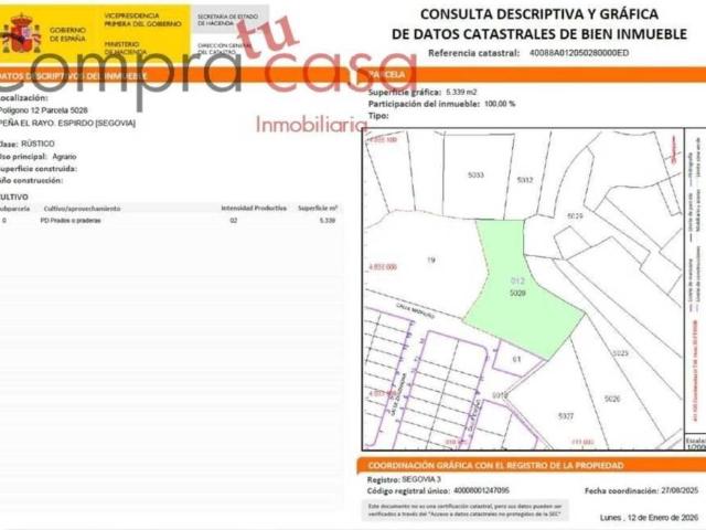 Terreno en venta en Espirdo, Castilla y León
