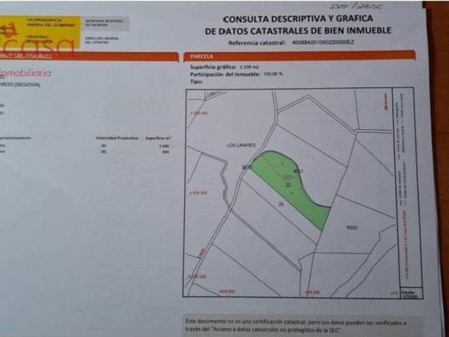 Terreno en venta en Sexmo de San Lorenzo, Espirdo