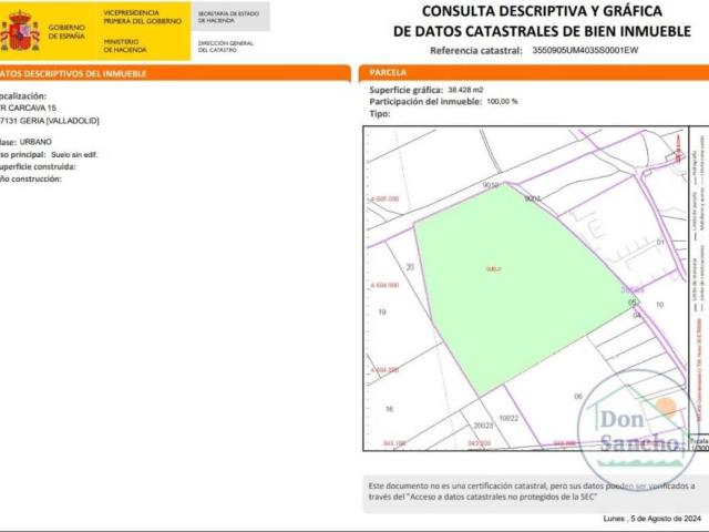 Terreno en venta en Geria, Castilla y León