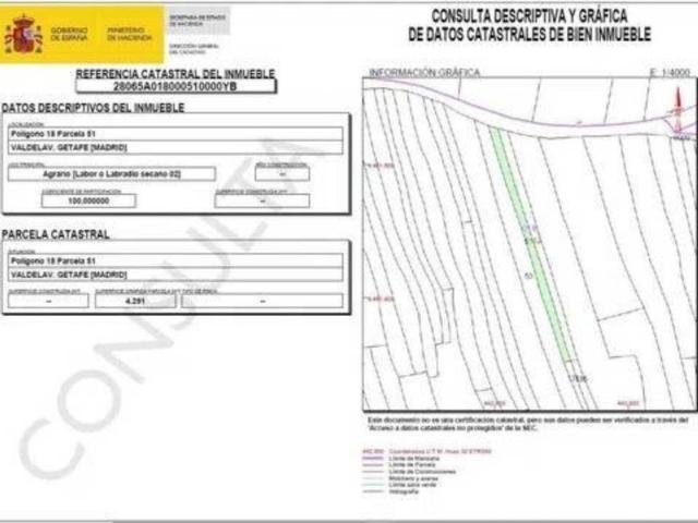 Terreno en venta en Getafe, Madrid