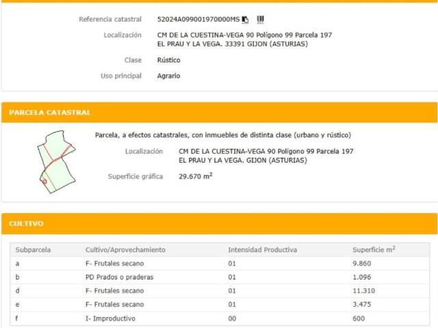 Terreno en venta en Gijón, Asturias