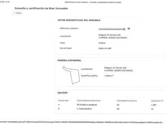 Terreno en venta en Gozón, Asturias