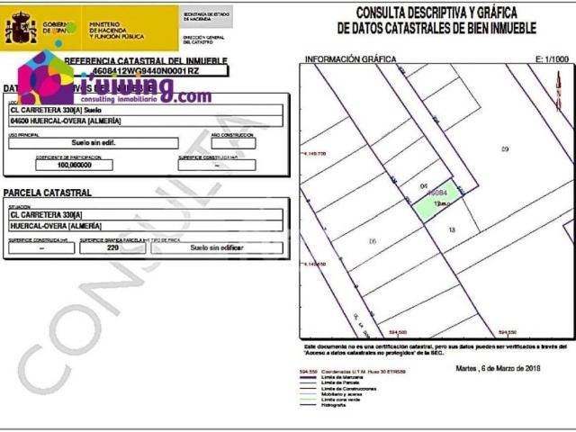 Terreno en venta en Huércal-overa, Andalucía