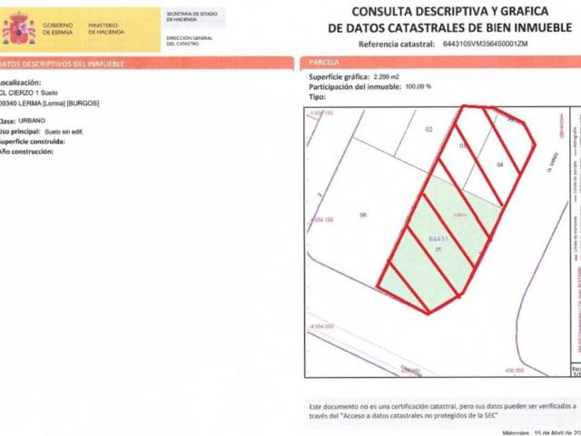 Terreno en venta en Lerma, Castilla y León