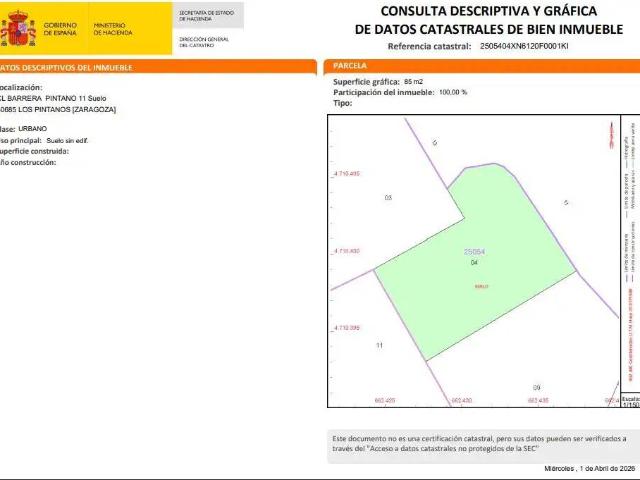 Terreno en venta en Cinco Villas, Aragón
