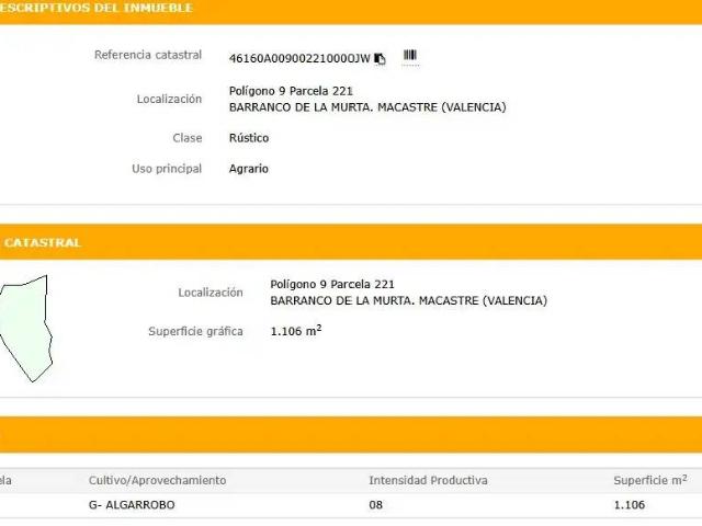 Terreno en venta en La Hoya de Buñol, Valencia