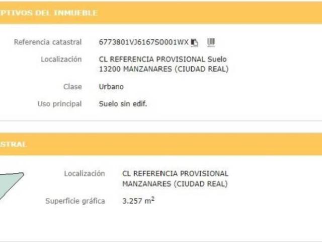 Terreno en venta en Manzanares, Castilla-La Mancha