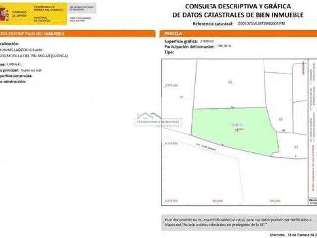 Terreno en venta en Motilla Del Palancar, Castilla-La Mancha