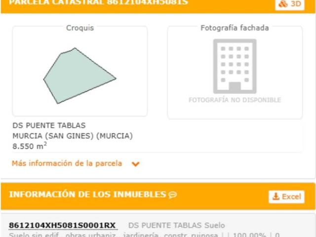 Terreno en venta en Área Metropolitana de Murcia, Murcia