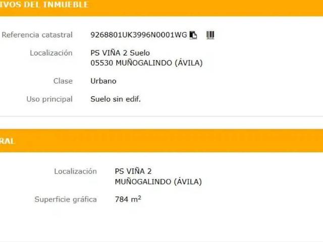 Terreno en venta en Muñogalindo, Castilla y León