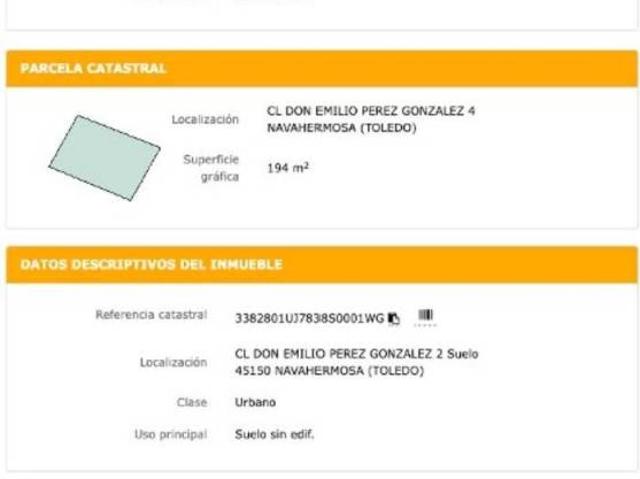 Terreno en venta en Navahermosa, Castilla-La Mancha