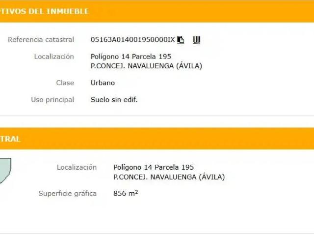 Terreno en venta en Navaluenga, Castilla y León