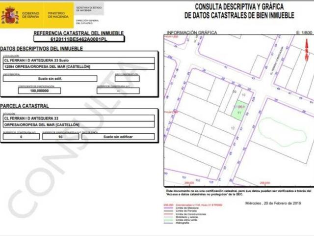Terreno en venta en la Platja d'Orpesa, la Plana Alta