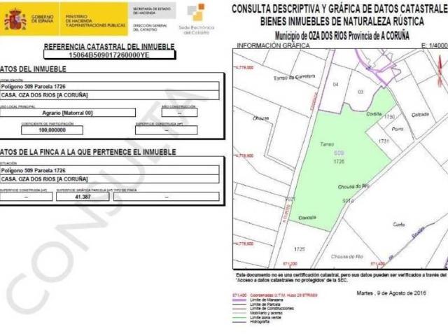 Terreno en venta en Oza Cesuras, Betanzos