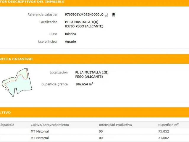 Terreno en venta en la Marina Alta, Valencia