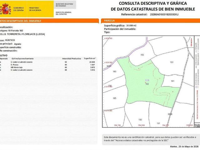Terreno en venta en Segarra, Catalunya