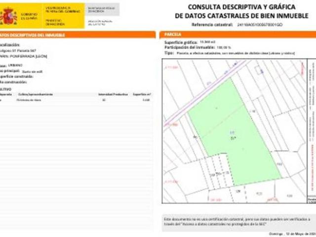 Terreno en venta en Flores del Sil, El Bierzo