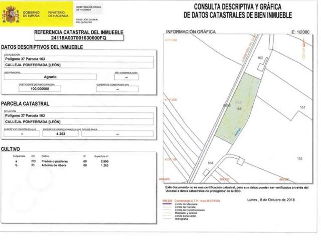 Terreno en venta en San Lorenzo, El Bierzo