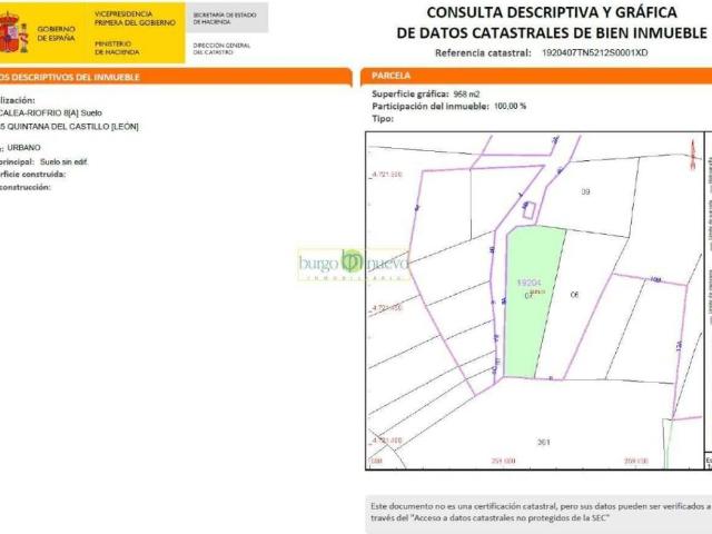Terreno en venta en Quintana Del Castillo, Castilla y León